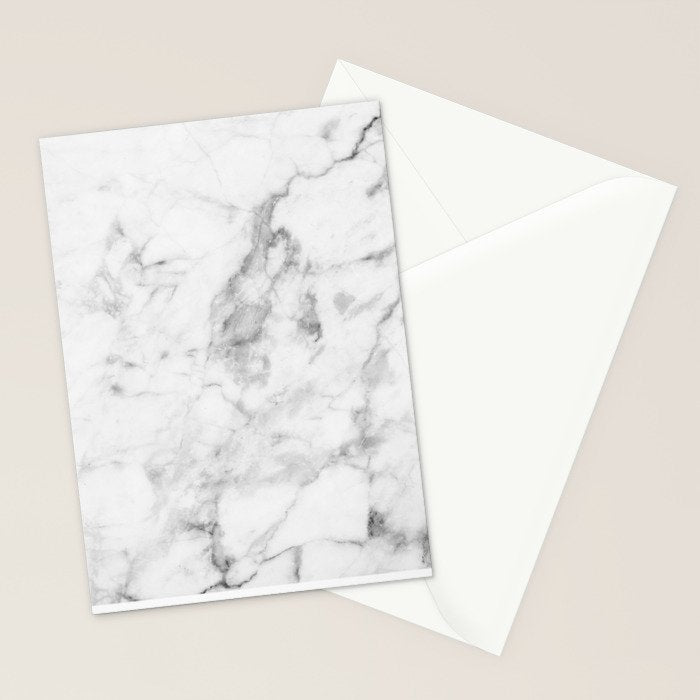 White Marble Stationery Card Gallery Image 2