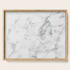 White Marble Serving Tray Gallery Image 1