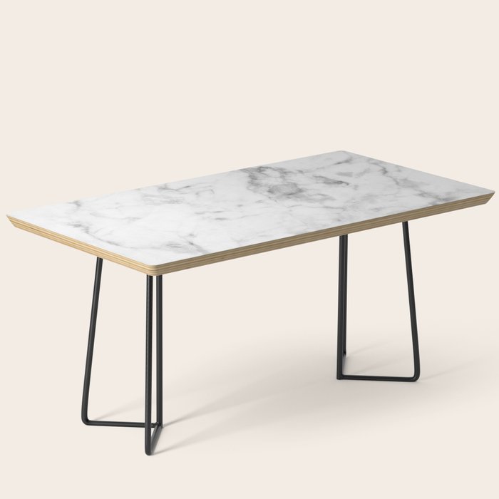 White Marble Coffee Table Gallery Image 1