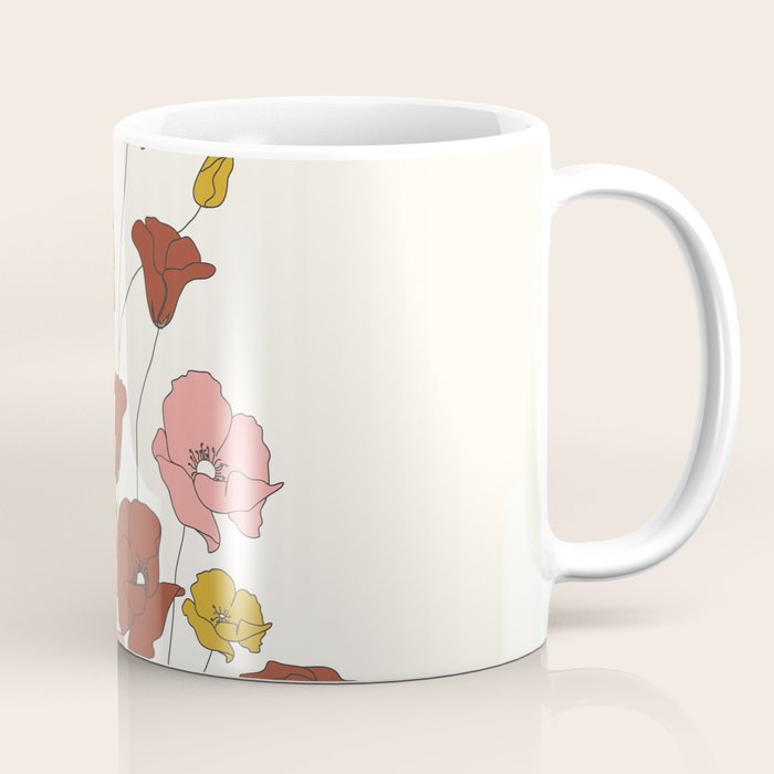 Colorful Poppy Flowers Coffee Mug Gallery Image 1
