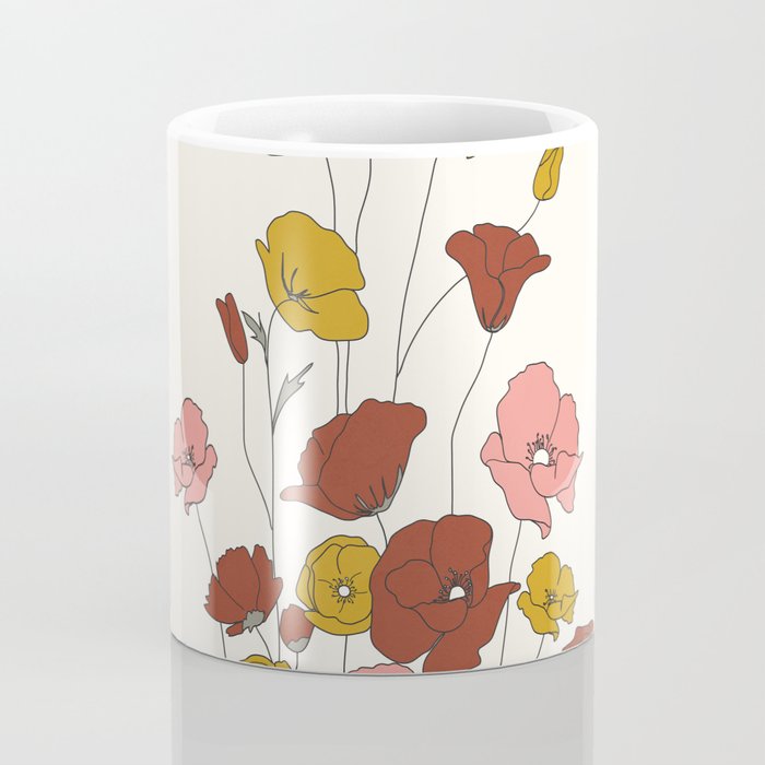 Colorful Poppy Flowers Coffee Mug Gallery Image 4