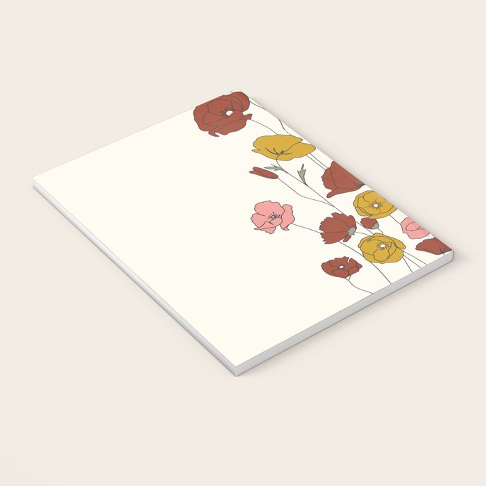 Colorful Poppy Flowers Notebook Gallery Image 3