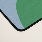 Soft Curves Retro Modern Abstract Pattern in Bold Green, Light Blue, Orange and Pink Desk Mat Gallery Image 4