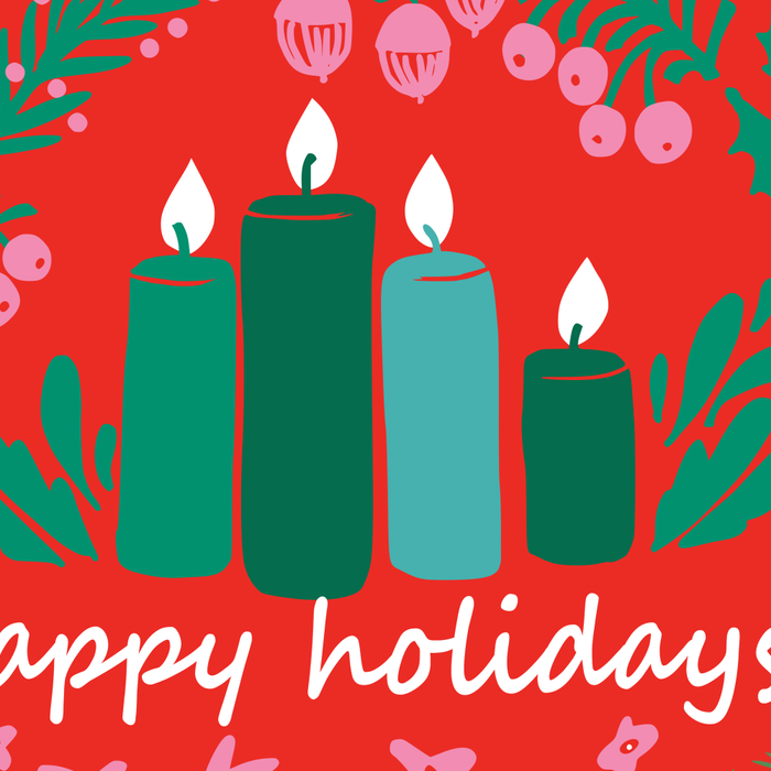 happy holidays greetings - folk art illustration Coffee Mug Gallery Image 2