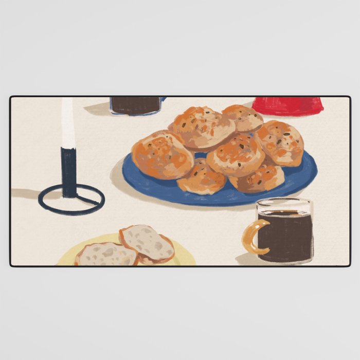 Coffee and Bread Desk Mat Gallery Image 3