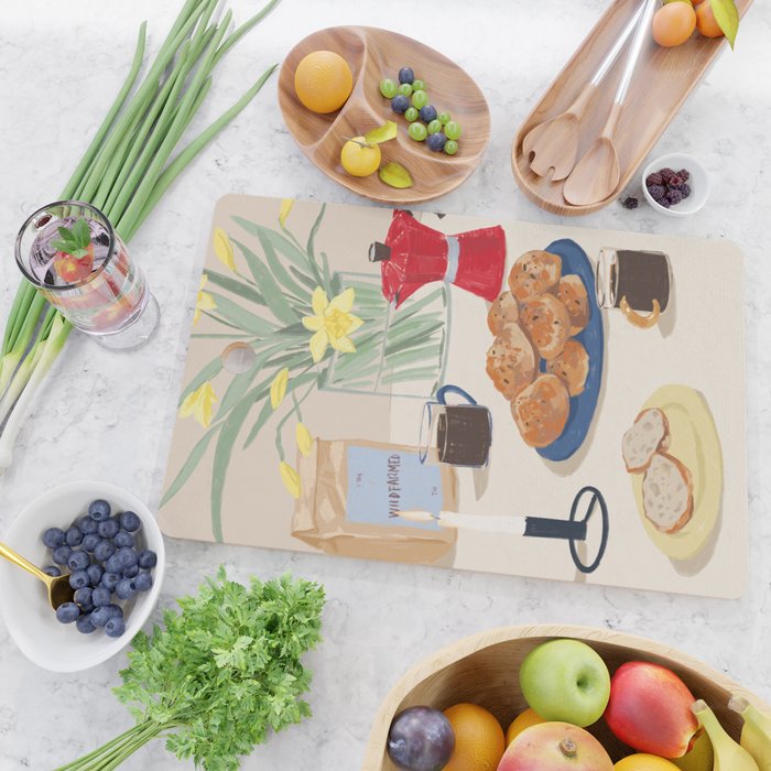 Coffee and Bread Cutting Board Gallery Image 2