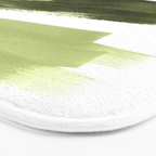 Green brush strokes Bath Mat Gallery Image 3