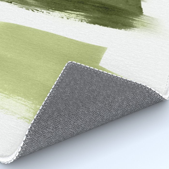 Green brush strokes Rug Gallery Image 4