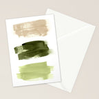 Green brush strokes Stationery Card Gallery Image 2