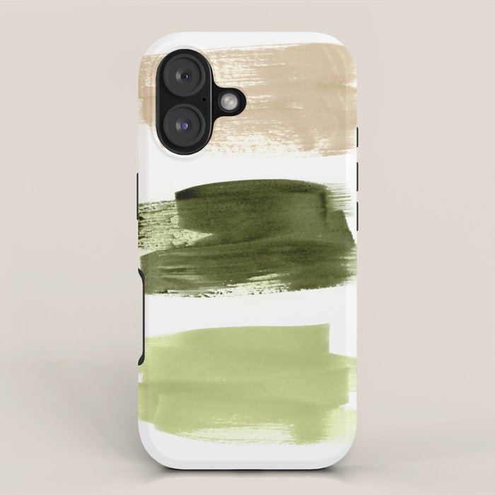 Green brush strokes iPhone Case Gallery Image 1