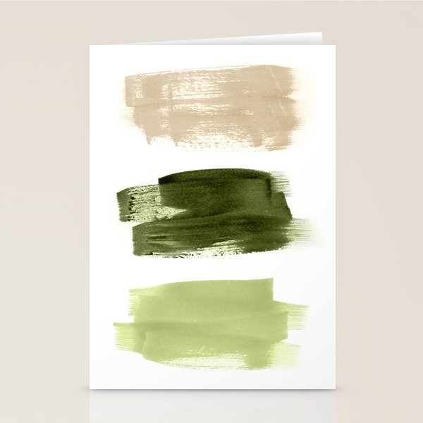 Green brush strokes Stationery Card Gallery Image 2