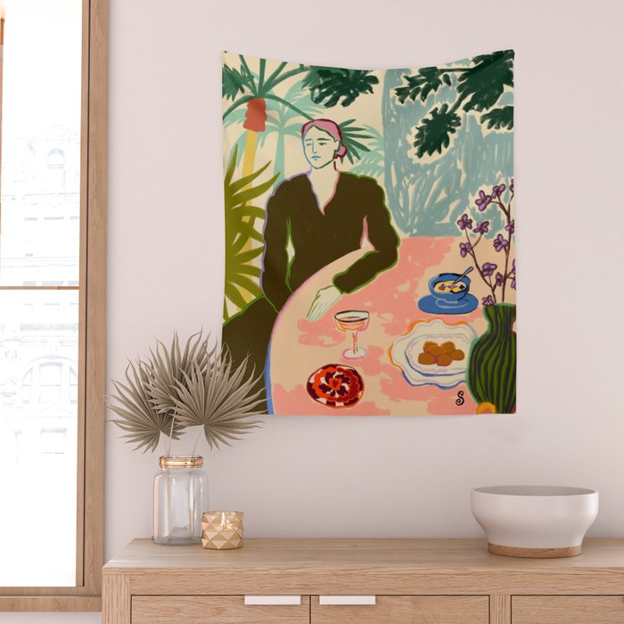 TROPICAL BRUNCH Wall Tapestry Gallery Image 2