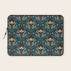 Grow with The Flow - Vibrant Floral Damask Pattern Laptop Sleeve Gallery Image 1