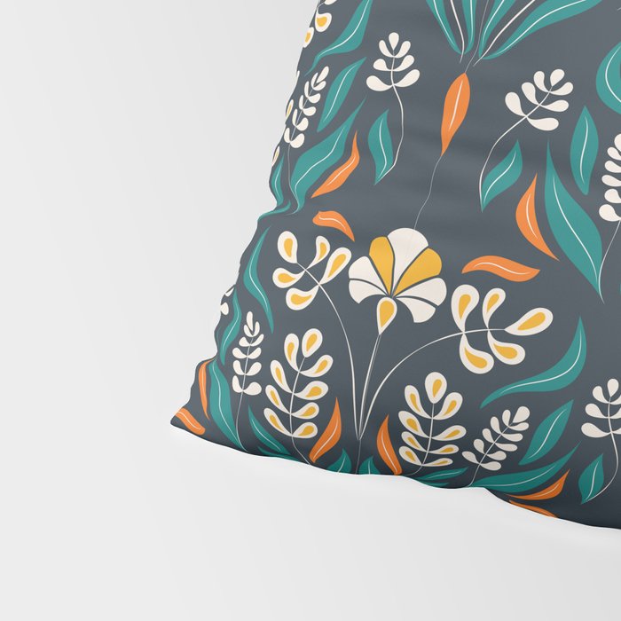 Grow with The Flow - Vibrant Floral Damask Pattern Pillow Sham Gallery Image 4