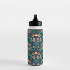 Grow with The Flow - Vibrant Floral Damask Pattern Water Bottle Gallery Image 3
