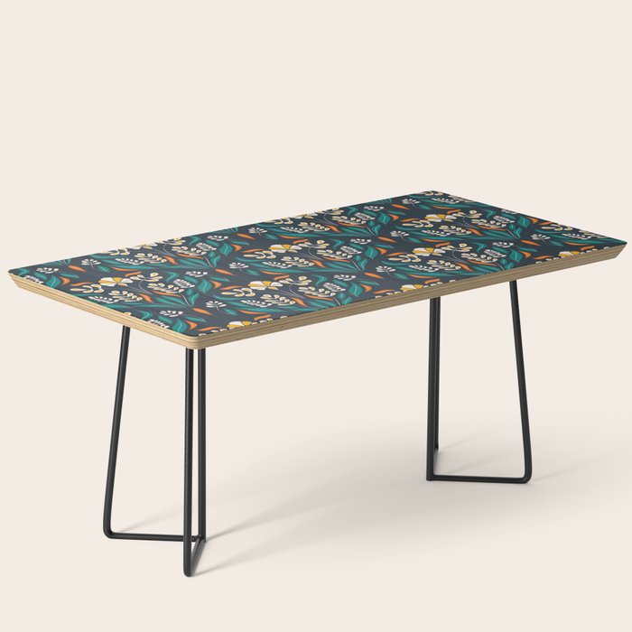 Grow with The Flow - Vibrant Floral Damask Pattern Coffee Table Gallery Image 1