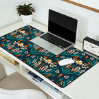 Grow with The Flow - Vibrant Floral Damask Pattern Desk Mat Gallery Image 2