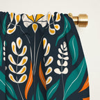Grow with The Flow - Vibrant Floral Damask Pattern Window Curtain Gallery Image 2