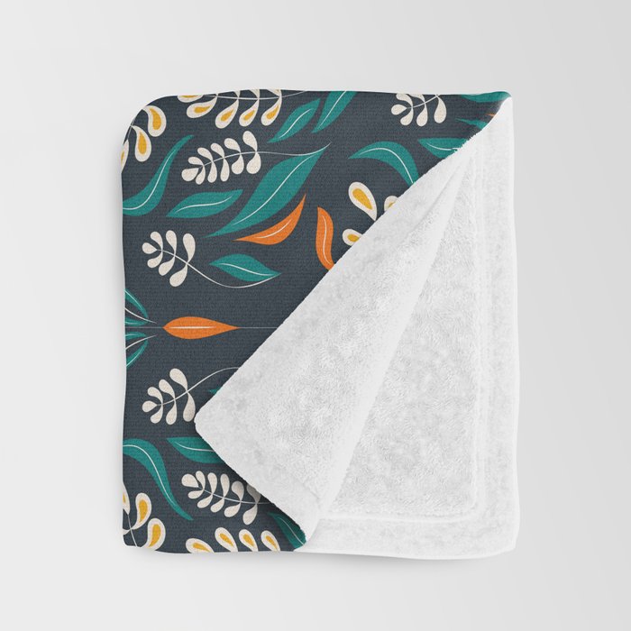 Grow with The Flow - Vibrant Floral Damask Pattern Throw Blanket Gallery Image 3