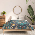 Grow with The Flow - Vibrant Floral Damask Pattern Comforter Gallery Image 3