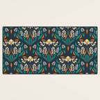 Grow with The Flow - Vibrant Floral Damask Pattern Desk Mat Gallery Image 3