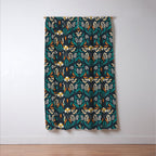 Grow with The Flow - Vibrant Floral Damask Pattern Window Curtain Gallery Image 3