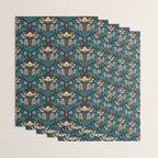 Grow with The Flow - Vibrant Floral Damask Pattern Wrapping Paper Gallery Image 3
