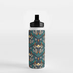 Grow with The Flow - Vibrant Floral Damask Pattern Water Bottle Gallery Image 2