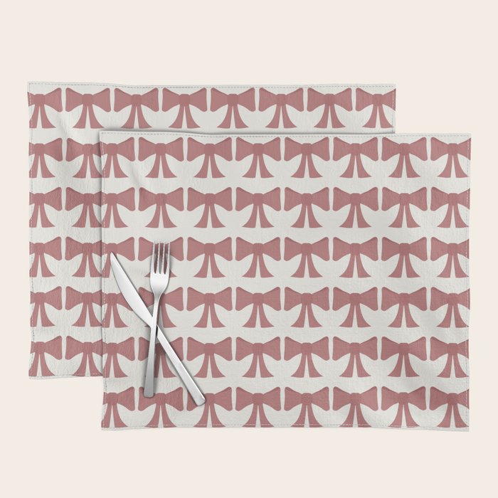 Vintage Bows III Pink Placemat Gallery Image 1