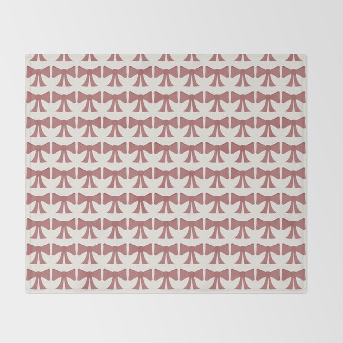 Vintage Bows III Pink Throw Blanket Gallery Image 2