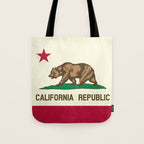 California Republic Flag Tote Bag Gallery Image 1
