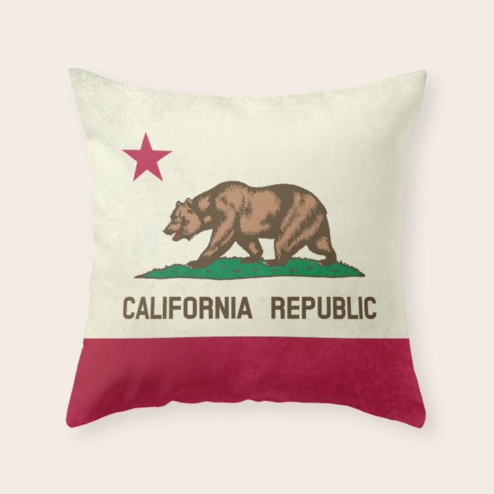 California Republic Flag Throw Pillow Gallery Image 6