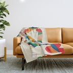 Abstract Snakes in the Flowers 1 Throw Blanket Gallery Image 1