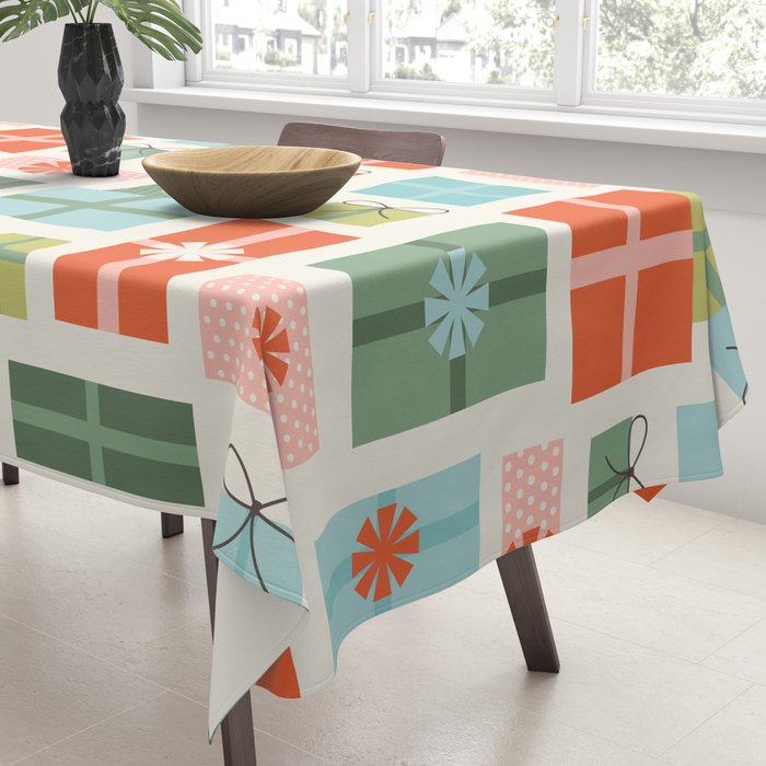 Retro Christmas Presents Tablecloth Gallery Image 3