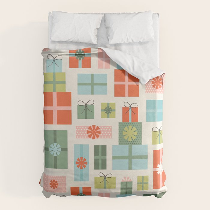 Retro Christmas Presents Duvet Cover Gallery Image 6