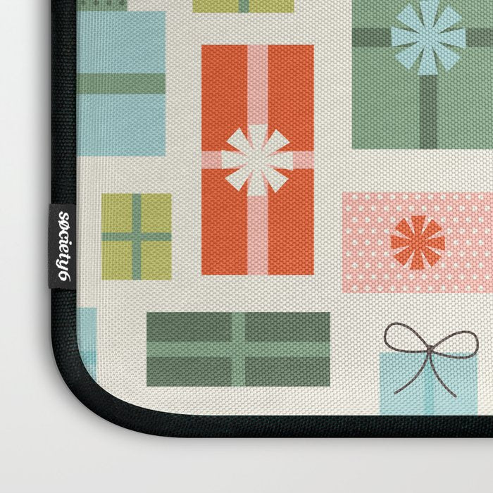 Retro Christmas Presents Laptop Sleeve Gallery Image 3