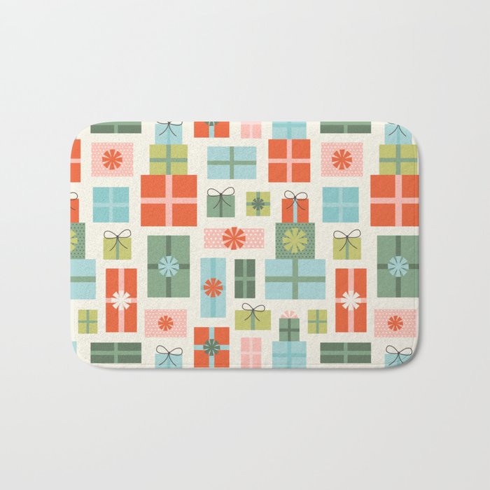 Retro Christmas Presents Bath Mat Gallery Image 1