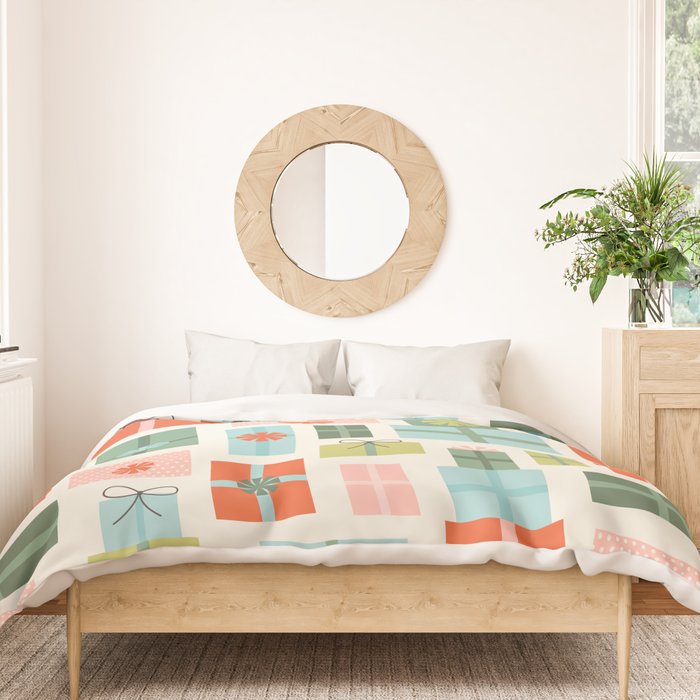 Retro Christmas Presents Duvet Cover Gallery Image 3