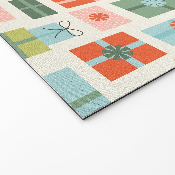 Retro Christmas Presents Welcome Mat Gallery Image 2