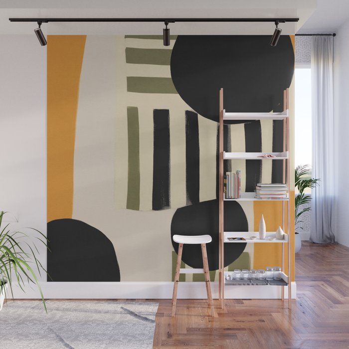 Stripes and Shapes I Wall Mural Gallery Image 1