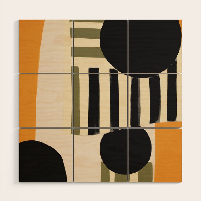 Stripes and Shapes I Wood Wall Art Gallery Image 1