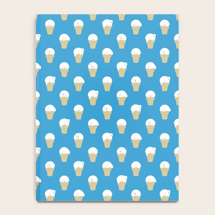 Polar Bear Ice Cream Pattern Notebook Gallery Image 4