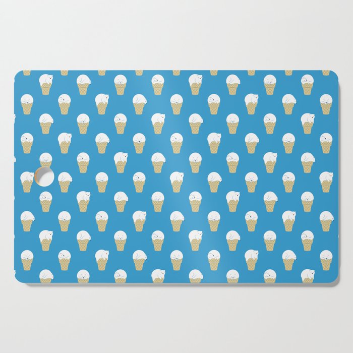 Polar Bear Ice Cream Pattern Cutting Board Gallery Image 1