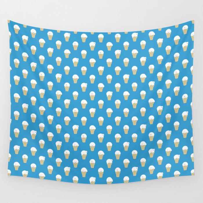 Polar Bear Ice Cream Pattern Wall Tapestry Gallery Image 4