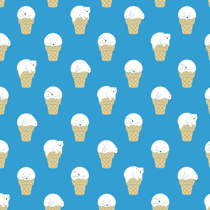 Polar Bear Ice Cream Pattern Coffee Mug Gallery Image 2