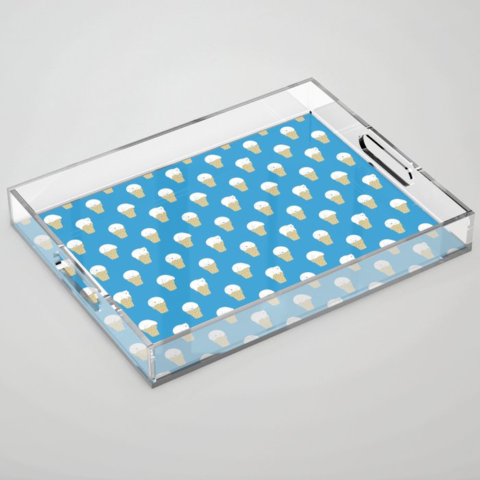 Polar Bear Ice Cream Pattern Acrylic Tray Gallery Image 1