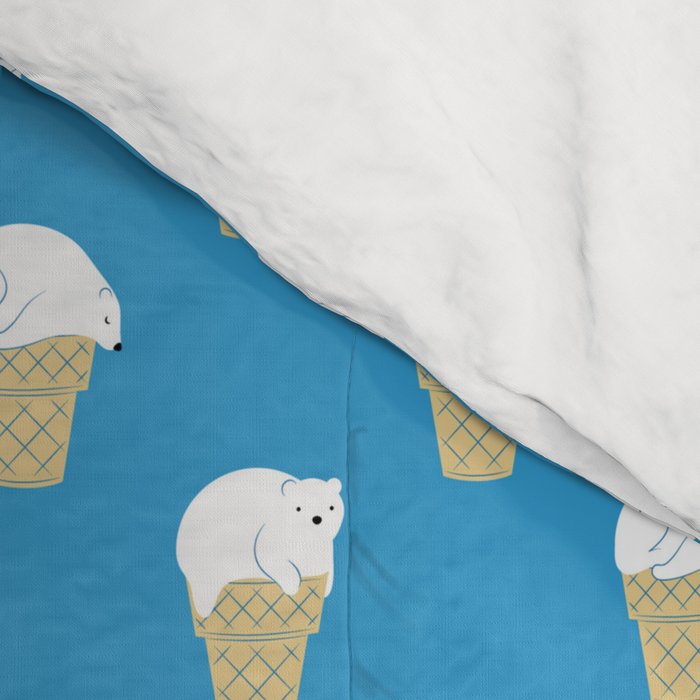 Polar Bear Ice Cream Pattern Comforter Gallery Image 4