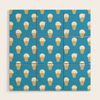 Polar Bear Ice Cream Pattern Wood Wall Art Gallery Image 1