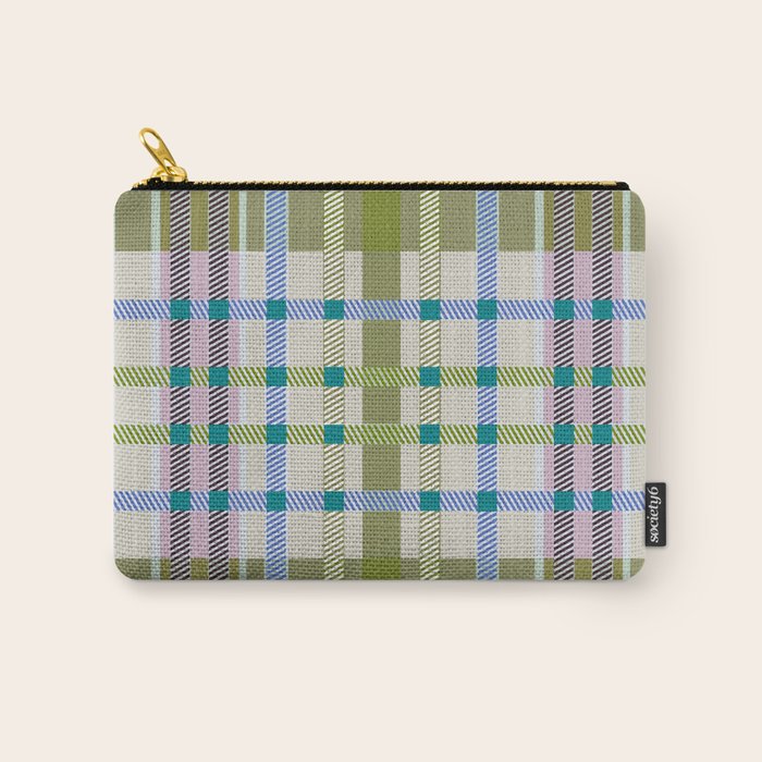 Vibrant Plaid Fusion C Carry All Pouch Gallery Image 1