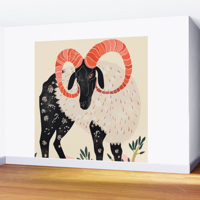 Majestic Ram Wall Mural Gallery Image 2